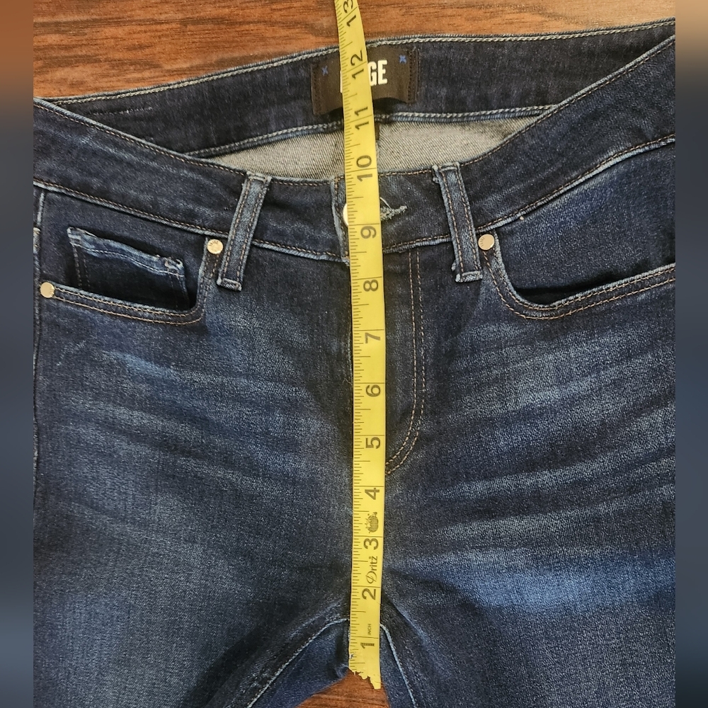 PAIGE SKYLINE SKINNY Women's Dark Blue Skinny Jeans 🩵 - Picture 7 of 11